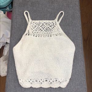 White halter top